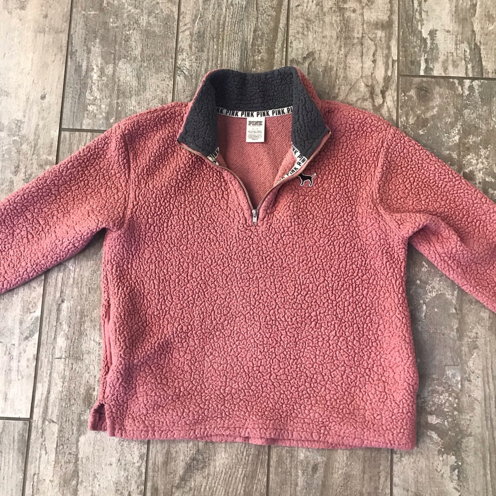 Victoria Secret PINK Sherpa Quarter Zip